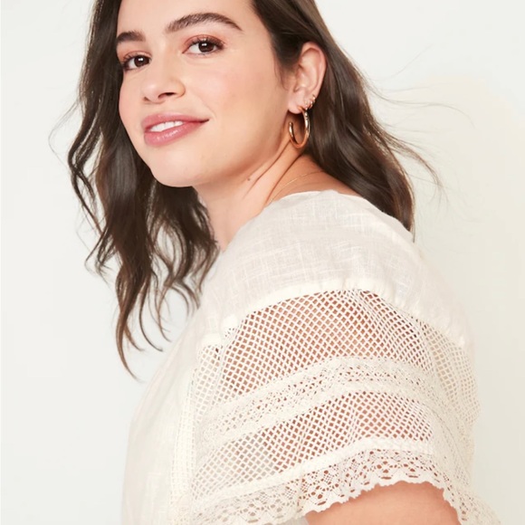 Women’s Old Navy Flutter-Sleeve Tie-Back Mini Swing Dress  Size XS,S,XL,2X,4X - Picture 3 of 8